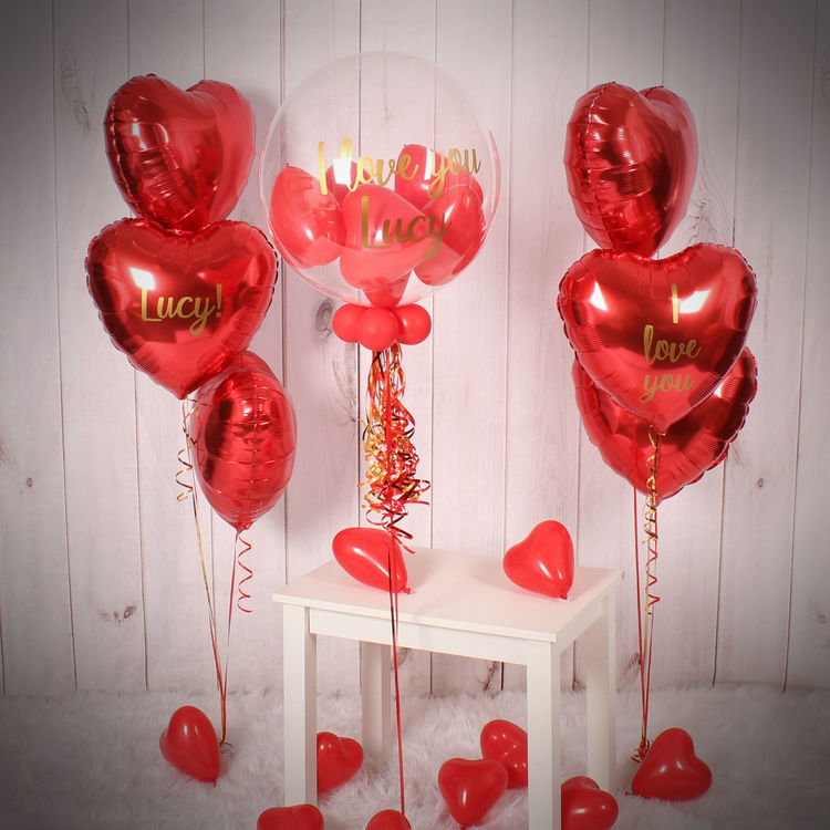 12" Red I Love You Printed Balloon Birthday Wedding Party Fathers day Ballon UK