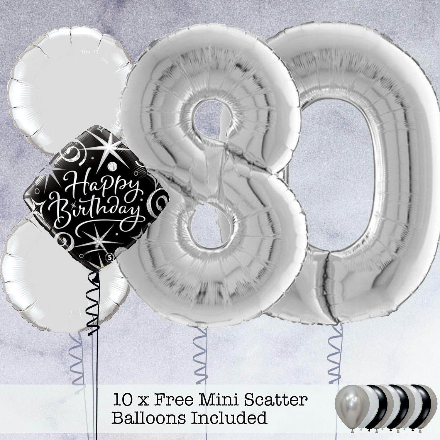 Festone Compleanno 80 Anni – Decorazione Nero Brillante Da 2,7 M Per Una Festa Elegante