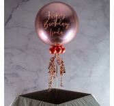 Personalised Rose Gold Orb Balloon