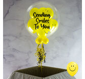 Personalised Smiley Faces Balloon-Filled Bubble Balloon