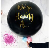 Giant Poppable Pink Confetti Gender Reveal Balloon