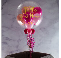 Personalised Pink Glamour Mother's Day Balloon-Filled Bubble Balloon