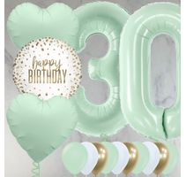 30th Birthday Mint Green Foil Balloon Package