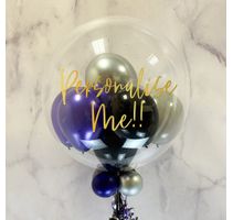 Personalised Gothic Night Balloon-Filled Bubble Balloon