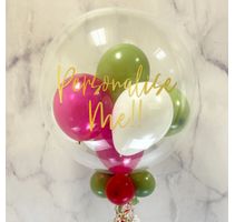 Personalised Strawberry Matcha Balloon-Filled Bubble Balloon