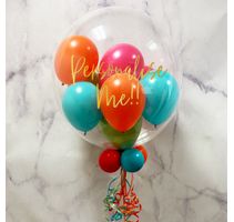 Personalised Summer Vibes Balloon-Filled Bubble Balloon
