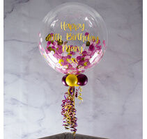 40th Birthday Personalised Confetti Bubble Balloon