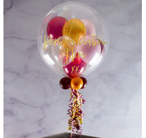 Welcome Home Personalised Multi Fill Bubble Balloon