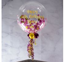 Good Luck Personalised Confetti Bubble Balloon