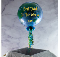 'Best Dad In The World' Father's Day Personalised Bubble Balloon