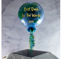 'Best Dad In The World' Father's Day Personalised Bubble Balloon