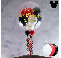 Personalised Mickey Mouse Balloon-Filled Bubble Balloon