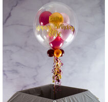 Personalised Berry Sparkle Balloon-Filled Bubble Balloon