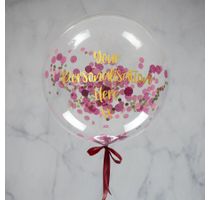 Personalised Berry Sparkle Confetti Bubble Balloon