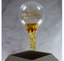 Personalised 50th / Gold Wedding Anniversary Bubble Balloon