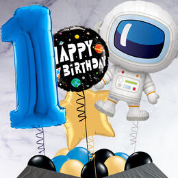 Space Adventure Inflated Birthday Balloon Package