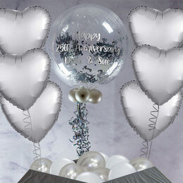 Silver Powderfetti Balloon Package