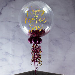 Personalised Berry Feathers Mother's Day Bubble Balloon