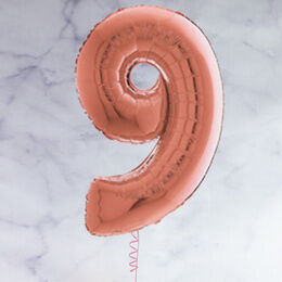 26" Rose Gold Number Foil Balloon - 9
