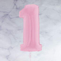 26" Pastel Pink Number Foil Balloon - 1