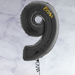 26" Black Number Foil Balloon - 9