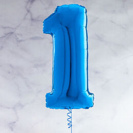 26" Royal Blue Number Foil Balloon - 1