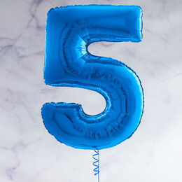 26" Royal Blue Number Foil Balloon - 5