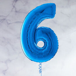 26" Royal Blue Number Foil Balloon - 6