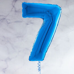 26" Royal Blue Number Foil Balloon - 7