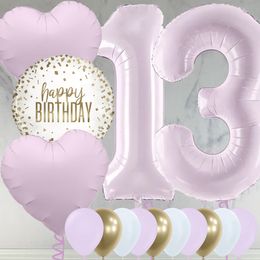 13th Birthday Lilac Foil Balloon Package