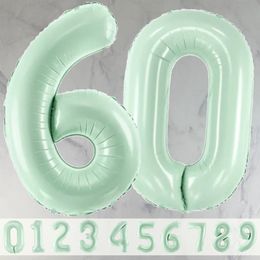 26" Mint Green Number Foil Balloons (0 - 9)