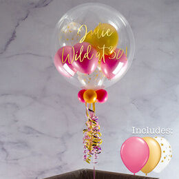 40th Birthday Personalised Multi Fill Bubble Balloon
