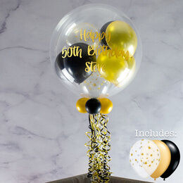 100th Birthday Personalised Multi Fill Bubble Balloon
