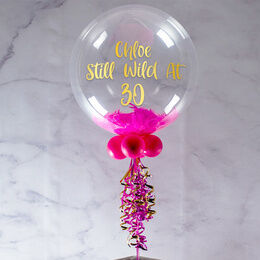Hen Party Personalised Feather Bubble Balloon