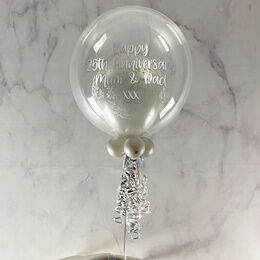 Happy 25th Anniversary Personalised Bubble Balloon