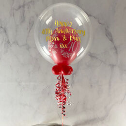 Happy 40th Anniversary Personalised Bubble Balloon