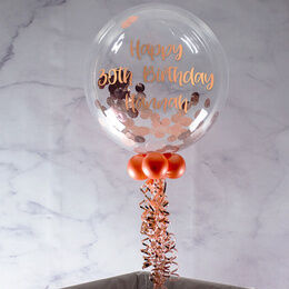 Happy Anniversary Personalised Confetti Bubble Balloon