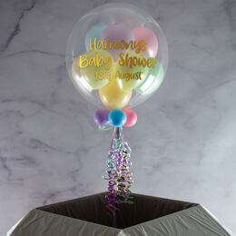 Personalised Pastel Balloon-Filled Bubble Balloon