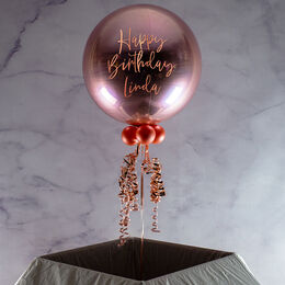 Personalised Rose Gold Orb Balloon