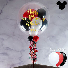 Personalised Mickey Mouse Balloon-Filled Bubble Balloon