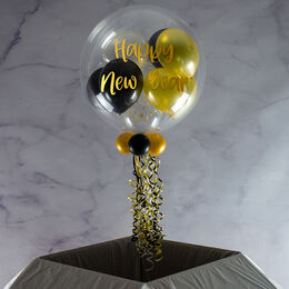 Personalised New Year's Eve Balloon-Filled Bubble Balloon