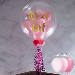 'Happy Birthday From Afar' Personalised Multi Fill Bubble Balloon