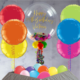 Rainbow Feathers Balloon Package