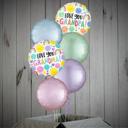 'Love You' Grandma & Grandpa Foil Balloon Set
