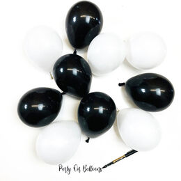 5" Black & White Scatter Balloons (Pack of 10)