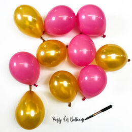 5" Pink & Gold Scatter Balloons (Pack of 10)