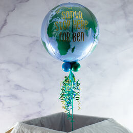 'Santa Stop Here' Personalised Bubble Balloon