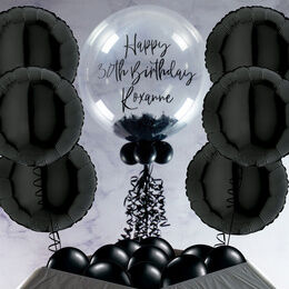 Black Feathers Balloon Package