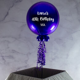 Personalised Purple Orb Balloon