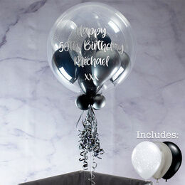 Personalised Night Sparkle Balloon-Filled Bubble Balloon